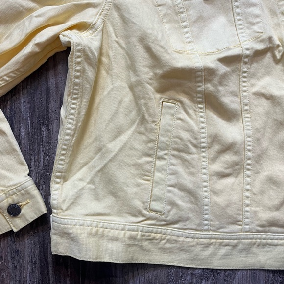 Lands’ End Pastel Yellow Denim Button Up Jacket Women’s Size 1x 16w - 18w NWT - Picture 8 of 9